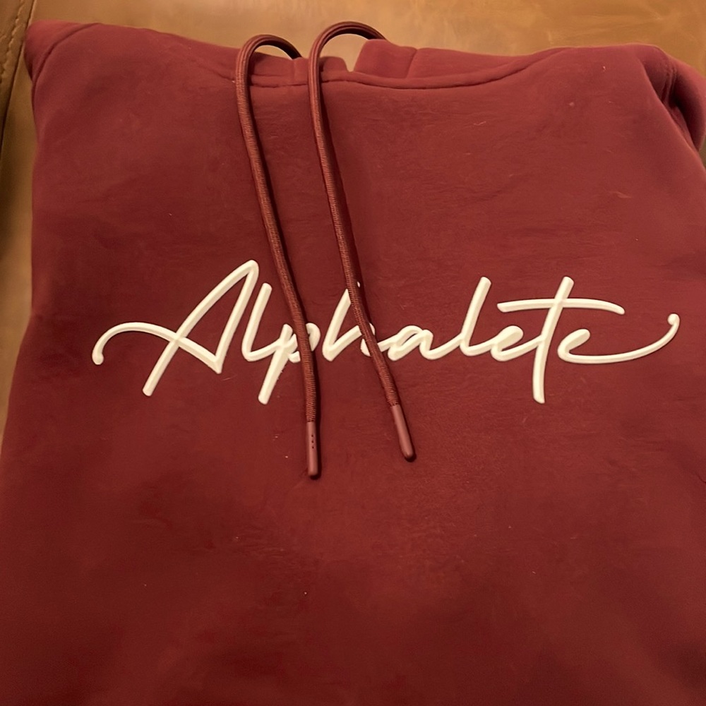Alphalete Burgundy Hooded Sweatshirt